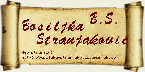 Bosiljka Stranjaković vizit kartica